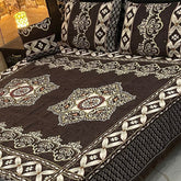 Fancy Velvet Bed Sheet Set - 4 Pieces  FVB 246